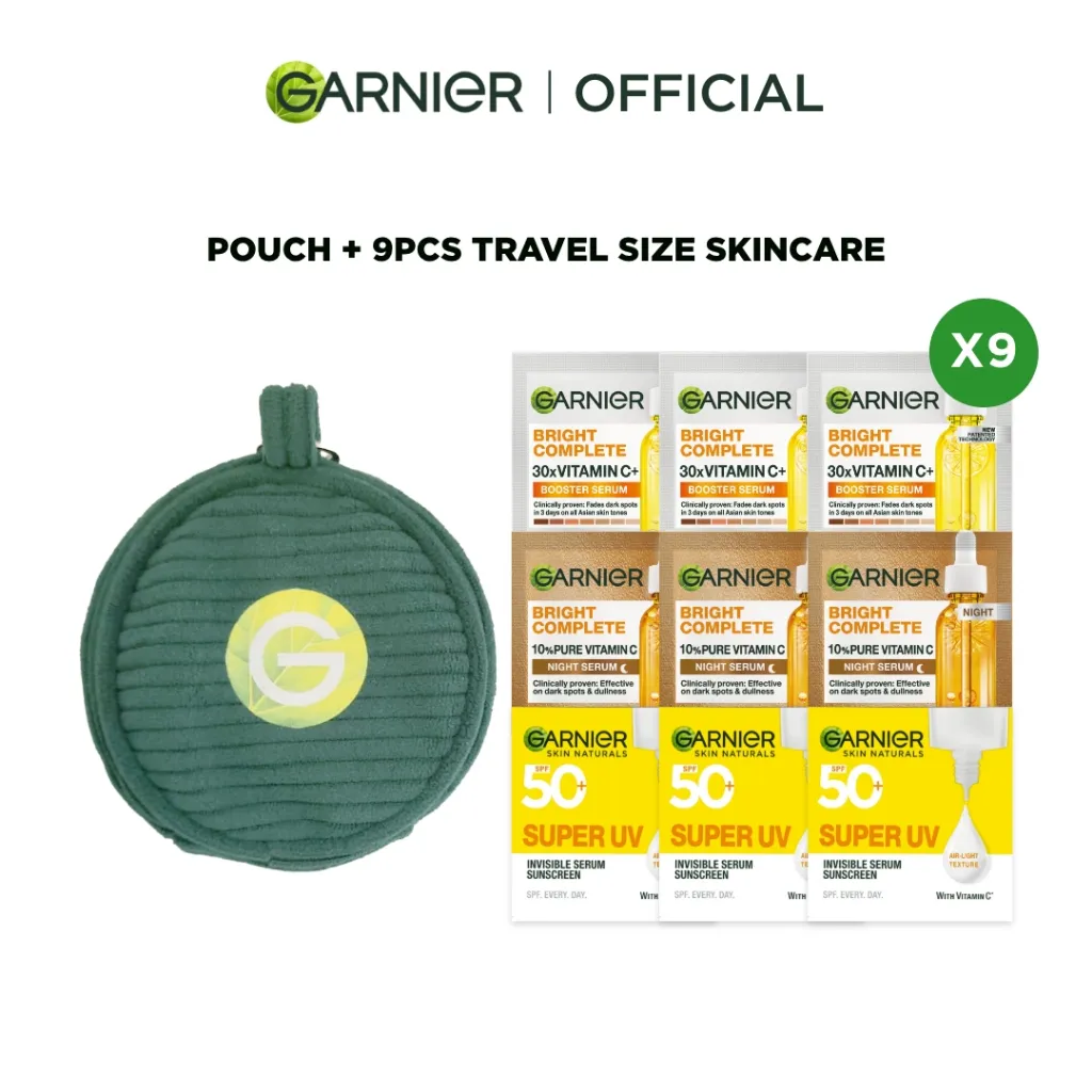 {FREE GIFT - DO NOT ORDER} GWP 10 PCS | Pouch Bulat + 9 Travel Size Skincare