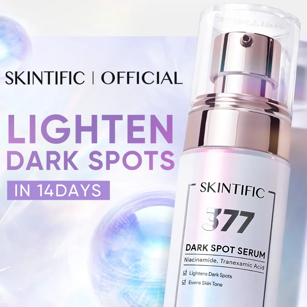 SKINTIFIC - Symwhite 377 Dark Spot Serum | Niacinamide Serum Brightening Tumpas Komedo Penghilang Dark Spots Perbaikan Bekas Jerawat cocok untuk kulit kusam, berjerawat & berminyak | Anti-Acne Eksfoliasi Mengangkat Sel Kulit Mati Exfoliating Whitening