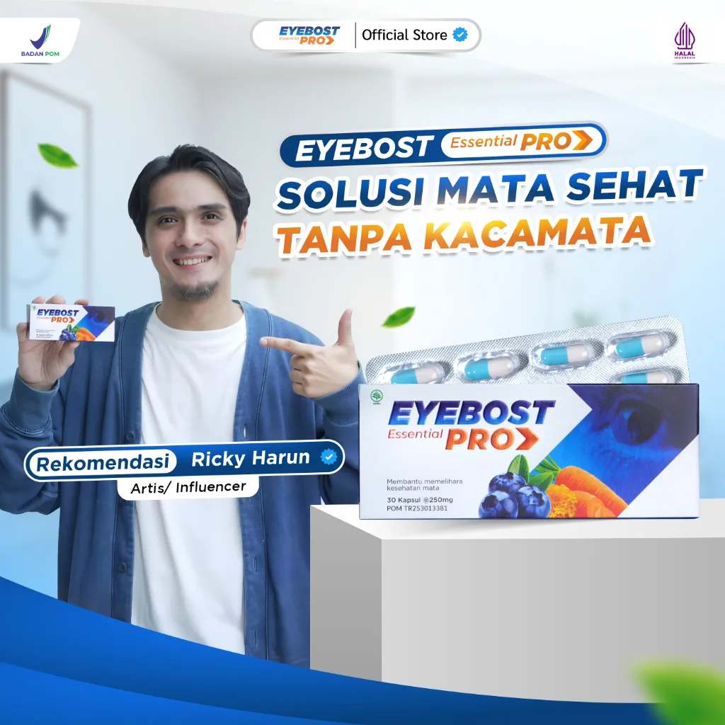 Eyebost Pro - Suplemen Vitamin Mata Mengurangi Mata Minus Buram Menjaga Kesehatan Mata