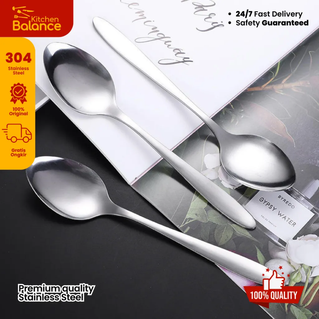 Kitchen Balance Sendok Makan Tebal 12 pcs Stainless Steel KLS28_DOZ