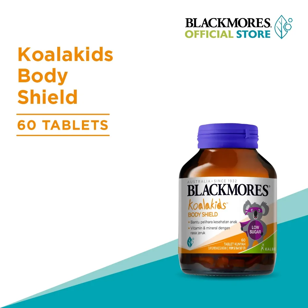 Blackmores Koalakids Body Shield 2 Tablet Sehari Mengandung Vit A, C, D3, E & Zinc (Suplemen Daya Tahan Tubuh Anak) BPOM