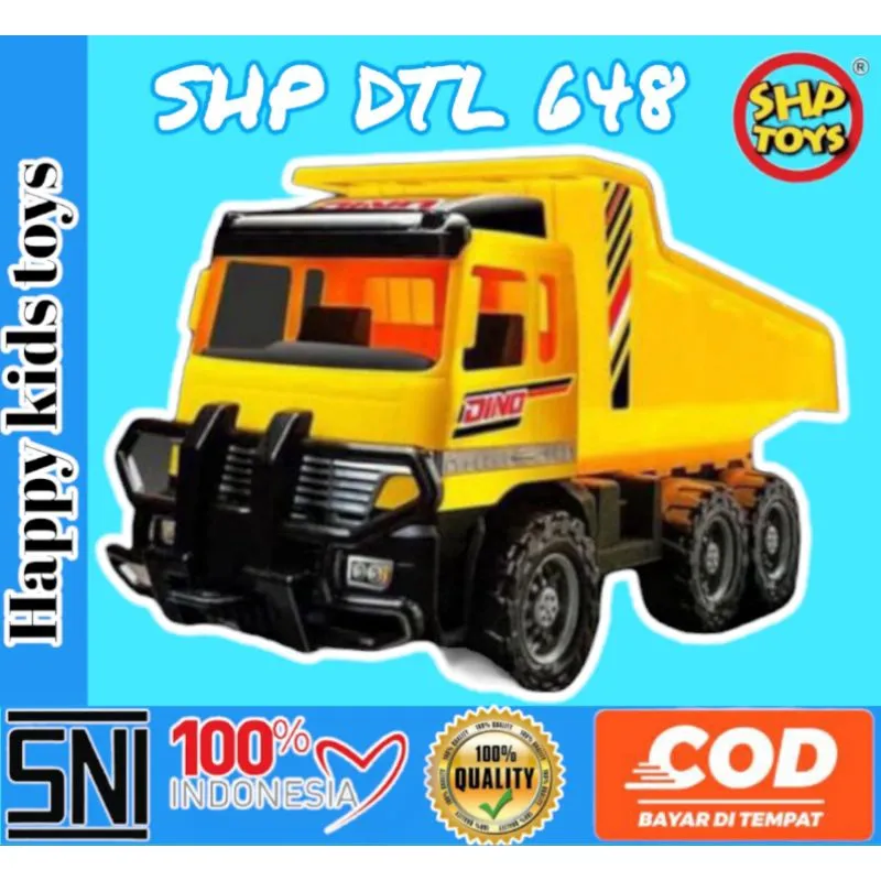SHP DINO DTL 648 - Mainan truk pasir jumbo anak - Mainan konstruksi free sekop