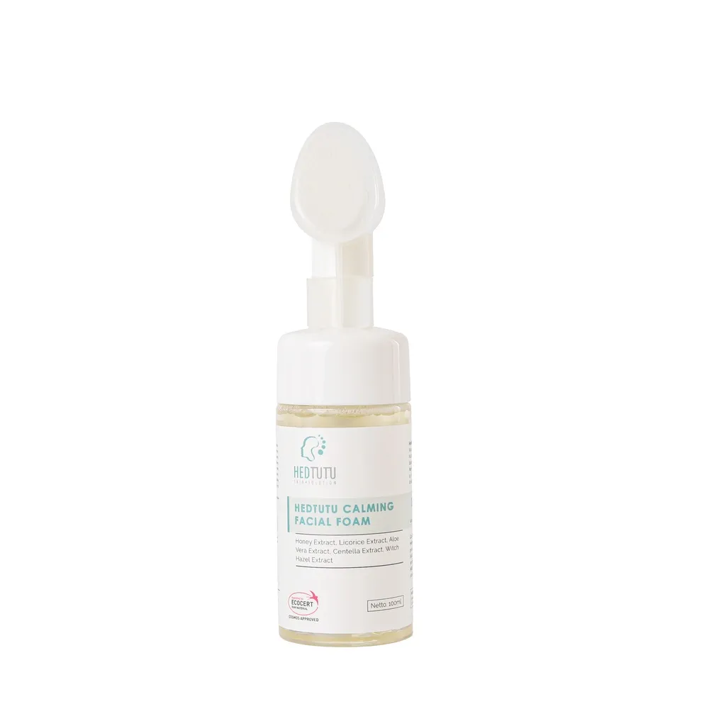 (COSMOS Approved) HEDTUTU CALMING FACIAL FOAM / NATURAL SKINCARE / NATURAL FORMULASI / SABUN CUCI MUKA / SABUN WAJAH / FACIAL WASH / FACIAL FOAM GENTLE / FACIAL WASH NO PARABEN / ORGANIC SKINCARE / NON SLS FACIAL WASH