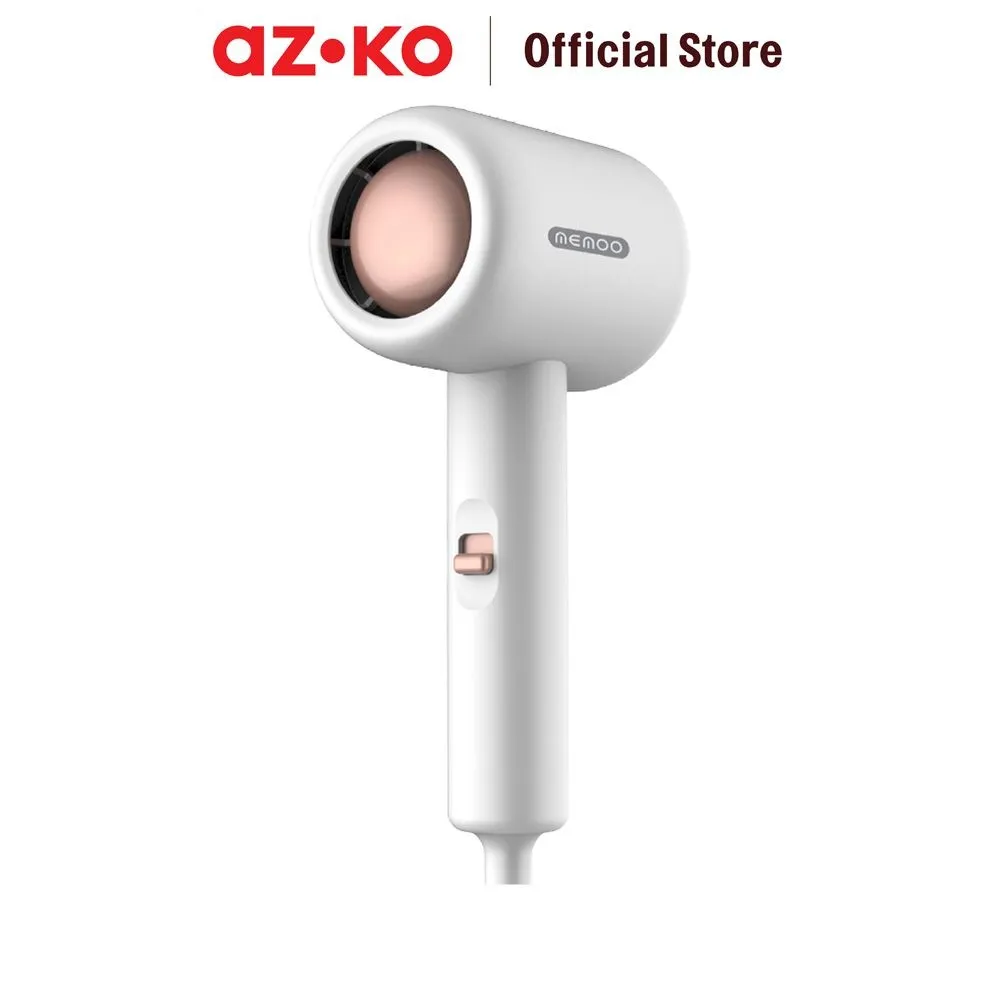 AZKO Memoo Hair Dryer Travel 600 watt - Putih/Pink Alat Pengering Rambut Hair Styler Elektronik Kecantikan