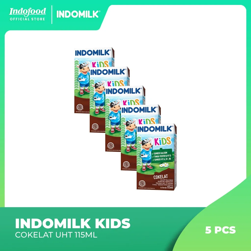 5 PCS - Indomilk Kids Cokelat 115mL