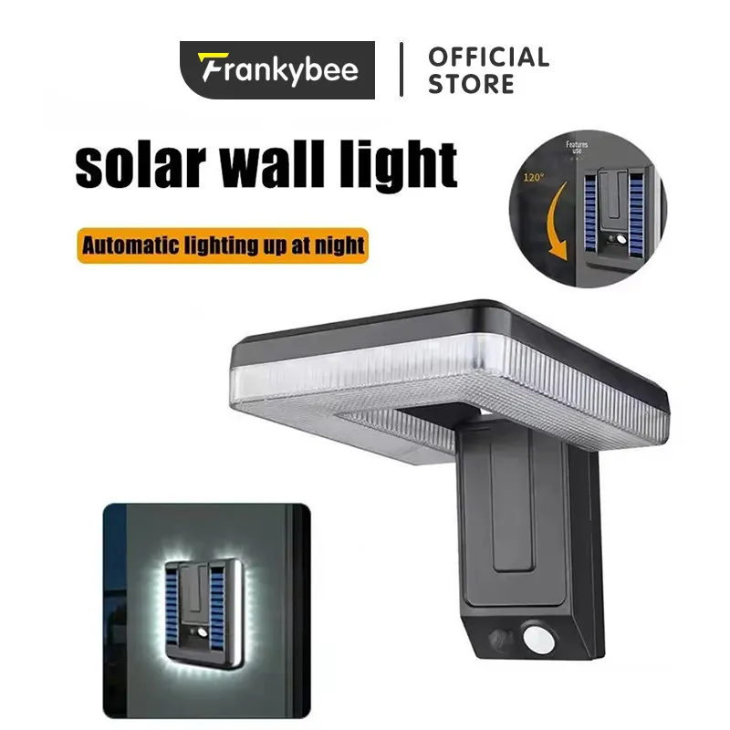 Frankybee Lampu LED Tenaga Surya 3 Mode yang Dapat Dilipat 120° Tahan Air untuk Dekorasi Taman