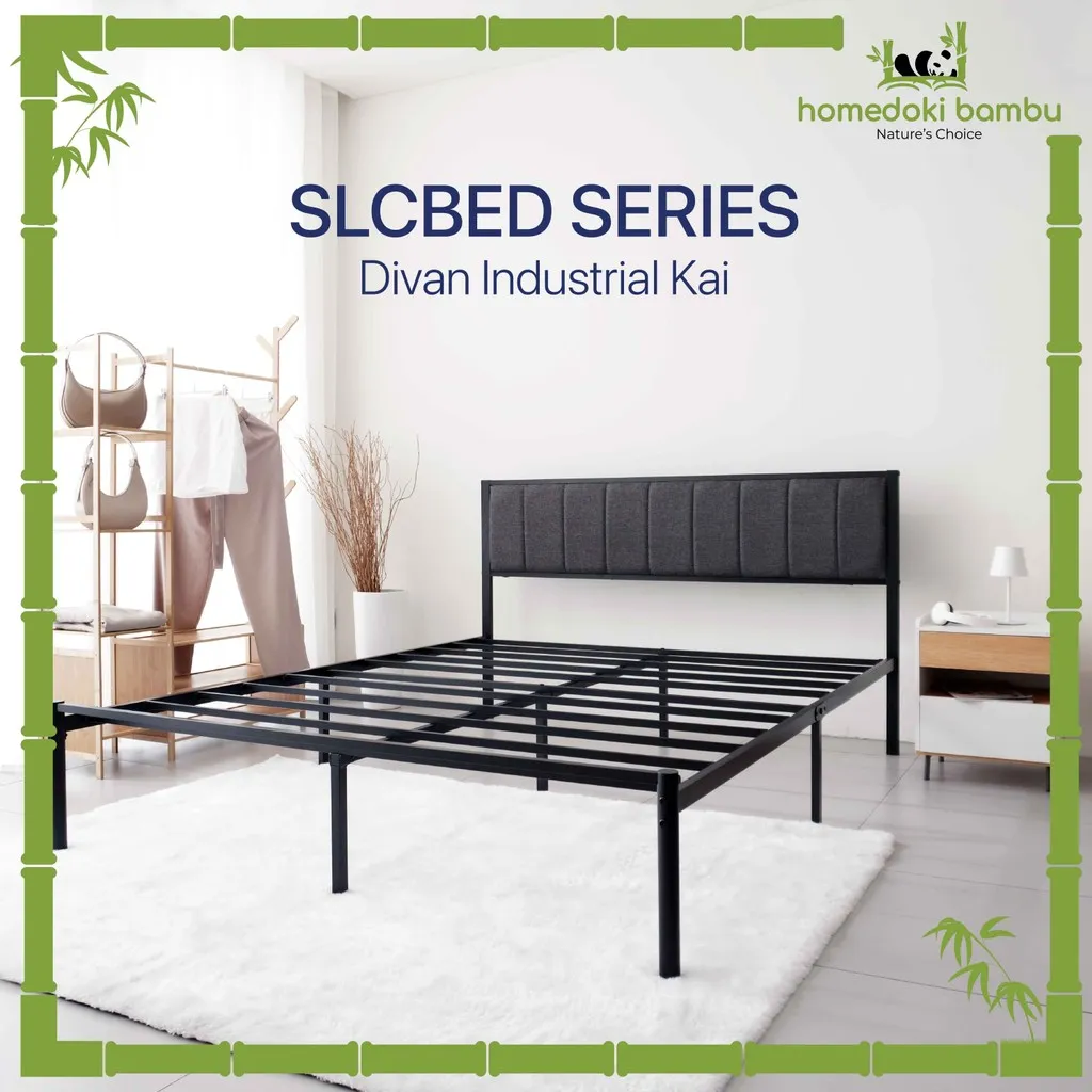 Homedoki Bambu - Solacebed Series / Dipan Tempat Tidur/ Divan Kasur/ Divan Minimalis Dengan Sandaran Kepala