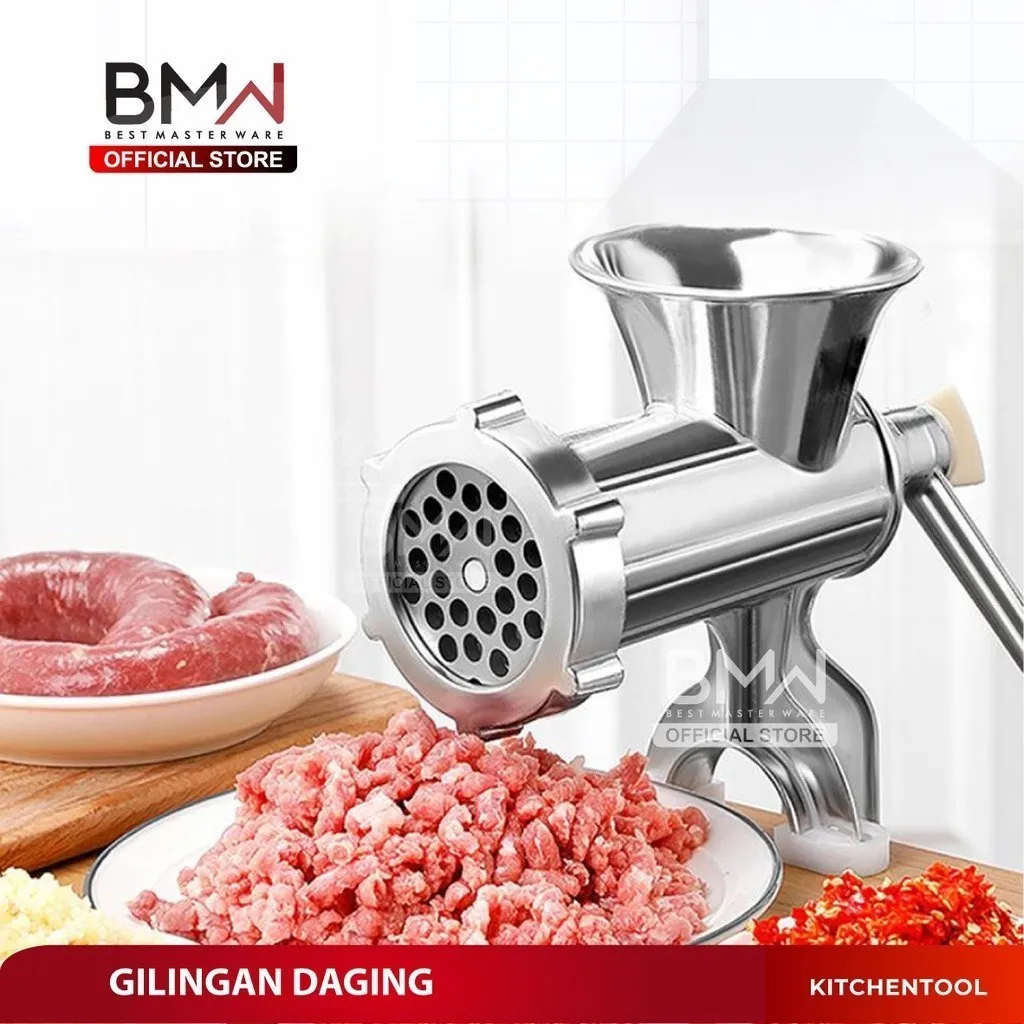 BMW Kitchen Ware - Gilingan / Penggiling Daging Alumunium Meat Mincer Manual