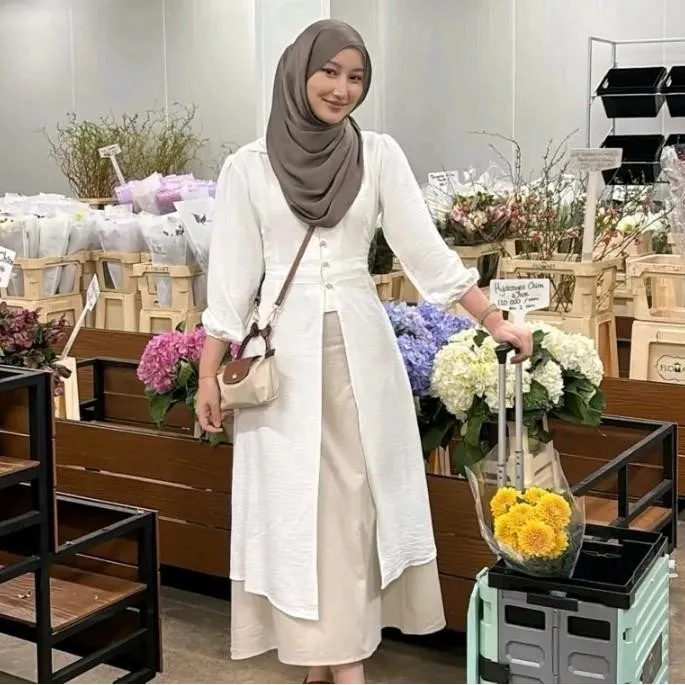 alysa outer korean style tunik bahan katun polymicro