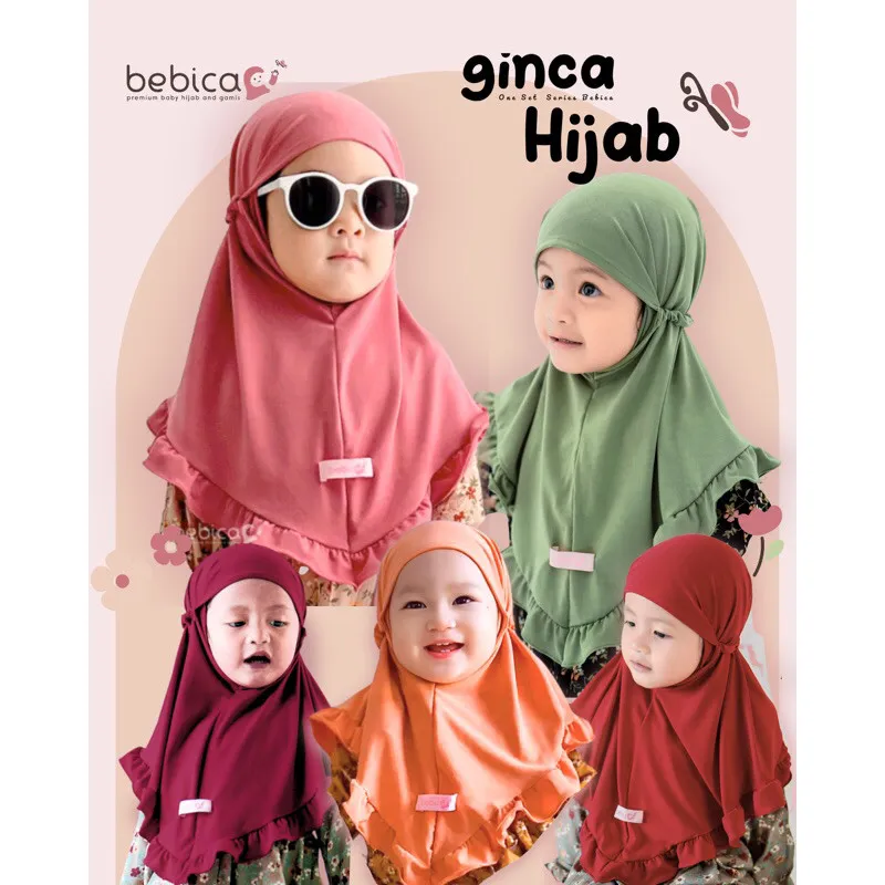 BEBICA Ginca Hijab / Jilbab bayi Jilbab Anak / Kerudung anak bayi / kerudung anak jersey premium [Hijab Bayi / Anak]