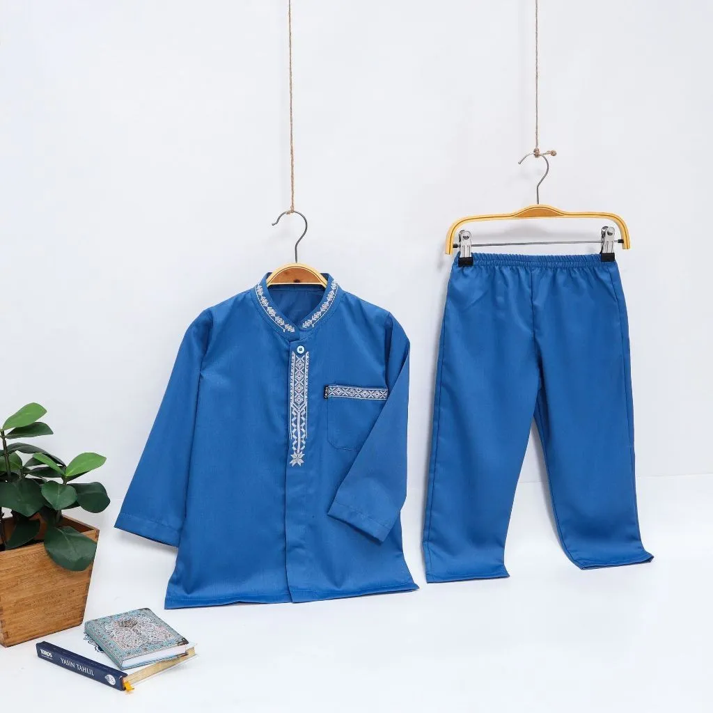 Chiciko Setelan Koko Anak Laki Laki Full Bordir Lengan Panjang Matt Toyobo Fodu Careem V1