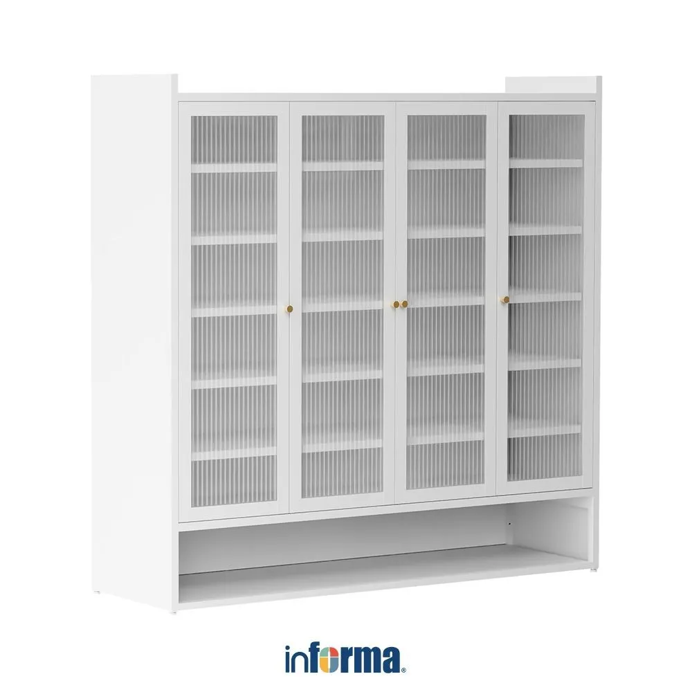 Informa August Kabinet Sepatu 4 Pintu Organizer Sandal Dan Sepatu Rak Lemari Alas Kaki Serbaguna Tempat Penyimpanan Sendal