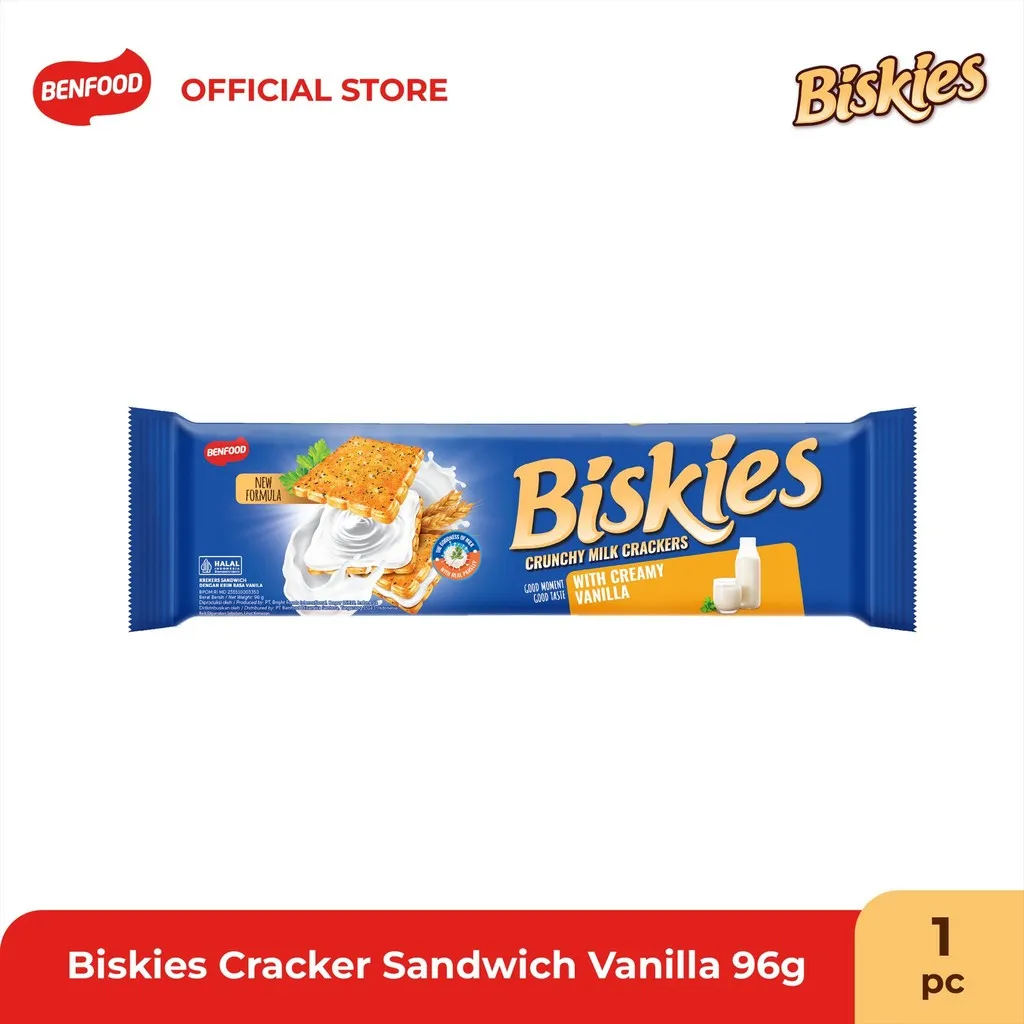 Biskies Cracker Sandwich Vanilla 96g