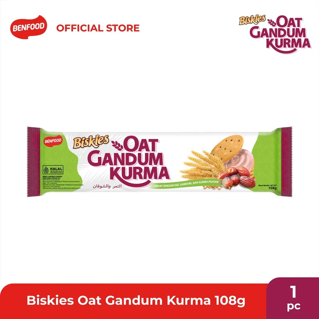 Biskies Oat Gandum Kurma 108g