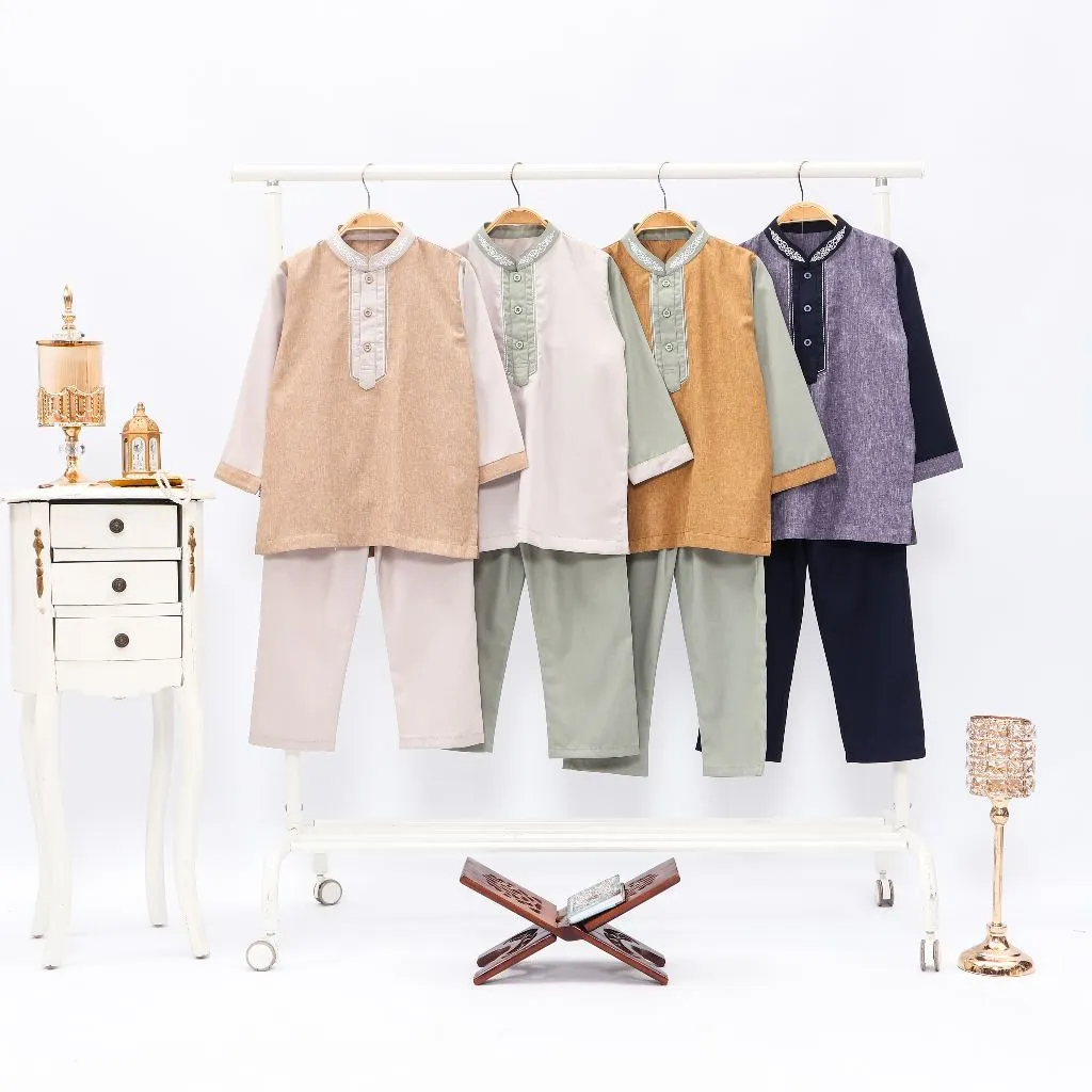 Chiciko - Baju Setelan Koko Anak Laki Laki Lengan Panjang Usia 1 - 14 Tahun Matt Katun Toyobo