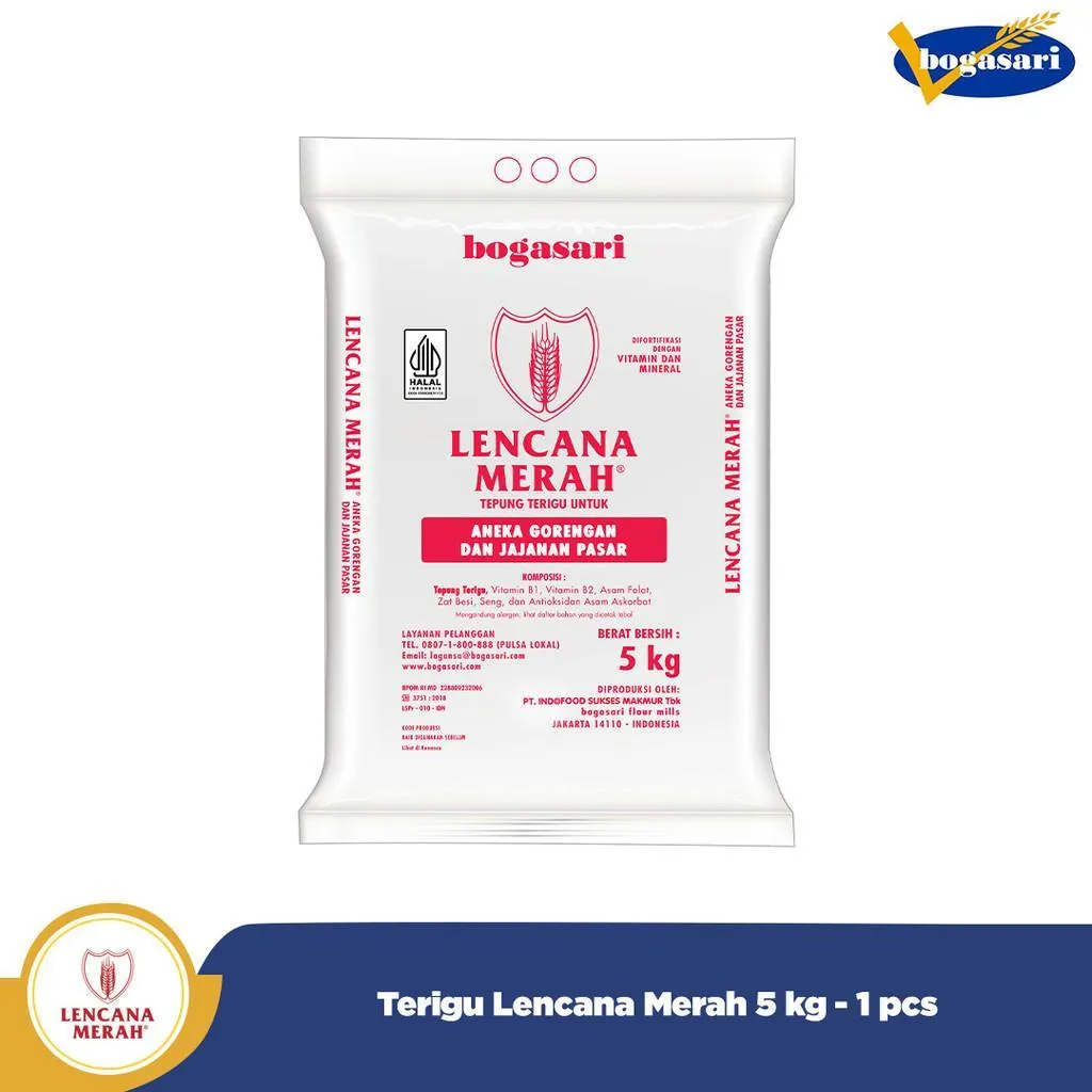 Bogasari Terigu Lencana Merah 5 kg