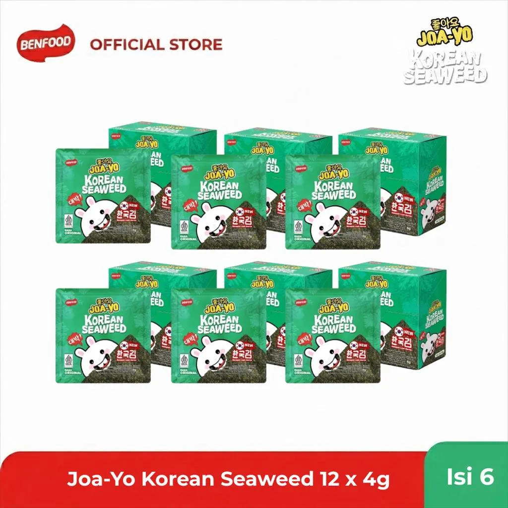 [Paket Hemat Isi 6] JOA-YO Korean Seaweed Rumput Laut