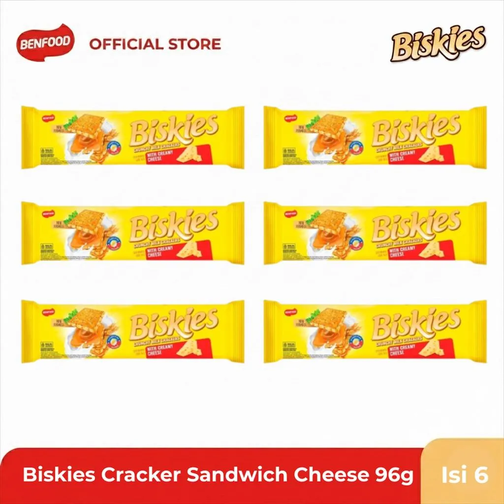 [Paket Hemat Isi 6] Biskies Cracker Sandwich 96g