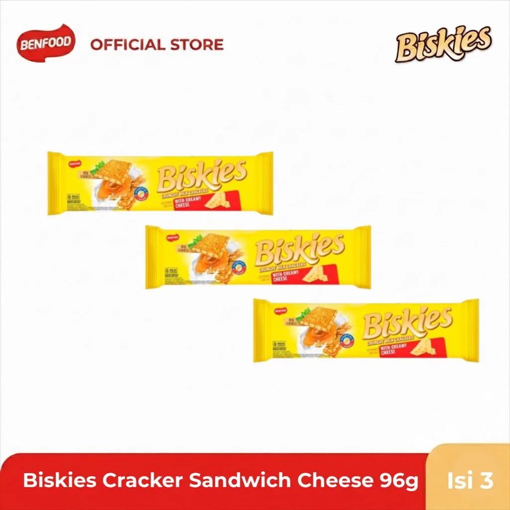 [Paket Hemat Isi 3] Biskies Cracker Sandwich 96g