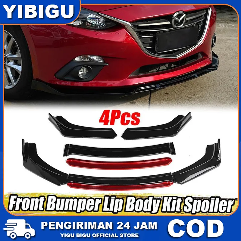 Ready Baru Universal Depan Bibir Dagu Body Kit COCOK UNTUK MOBIL DENGAN 172 CM-178 CM LEBAR BUMPER Depan Bumper Splitter Lip Spoiler