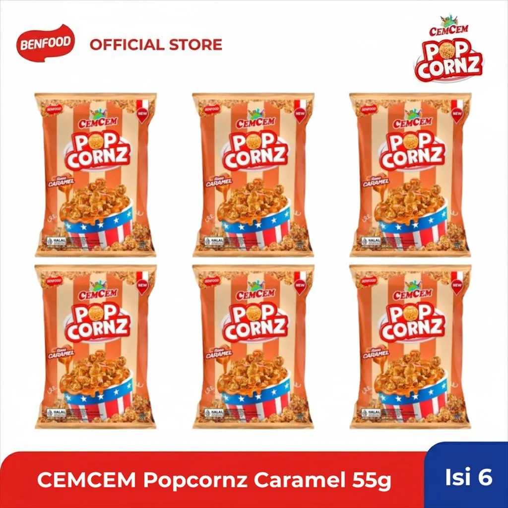 [Paket Hemat Isi 6] Cemcem Popcornz 55g
