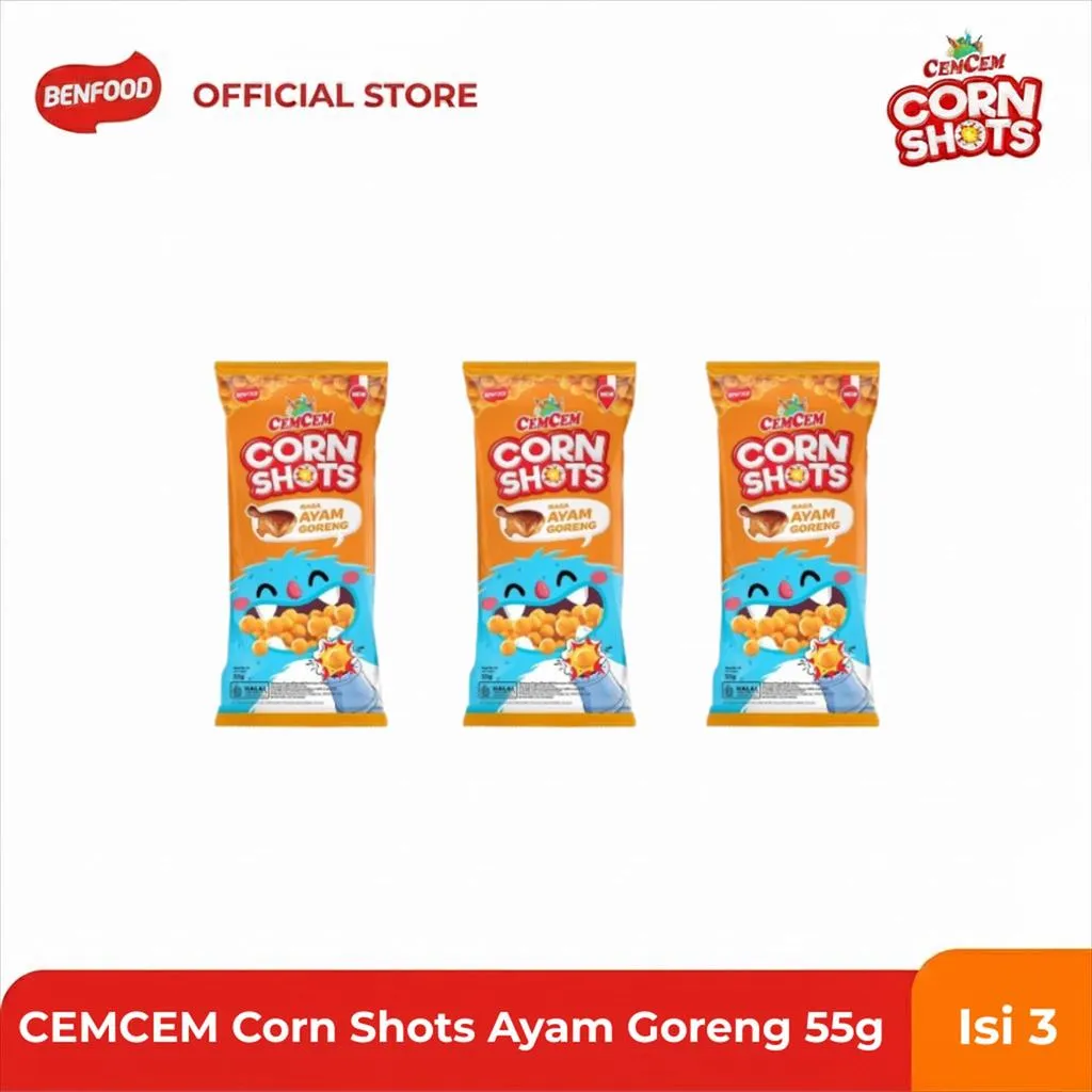 [Paket Hemat Isi 3] Cemcem Corn Shots 55g