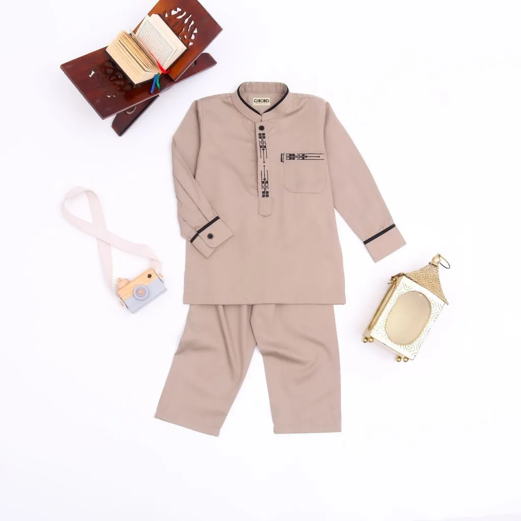 Chiciko Setelan Koko Anak Laki Laki Lengan Panjang Full Bordir Toyobo Fodu Baju Muslim Raya 2026
