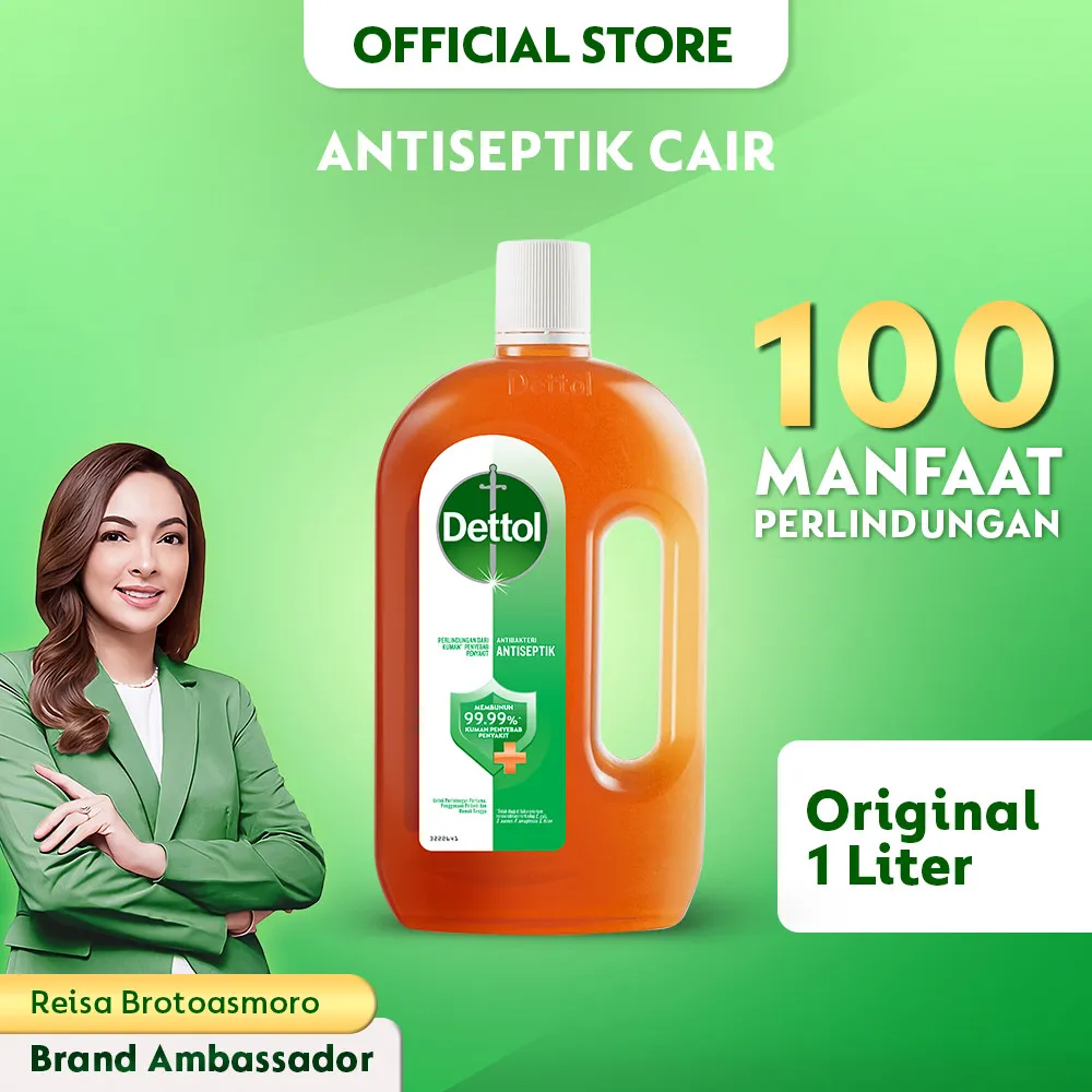 Dettol Cairan Antiseptik Disinfektan 1L Bottle - Antiseptic Liquid