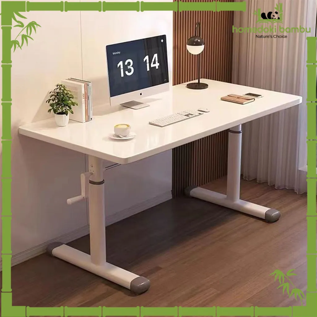 Homedoki Bambu-Homedoki Meja Komputer Minimalis/Meja Belajar/Meja gaming/Meja Komputer/Meja Laptop