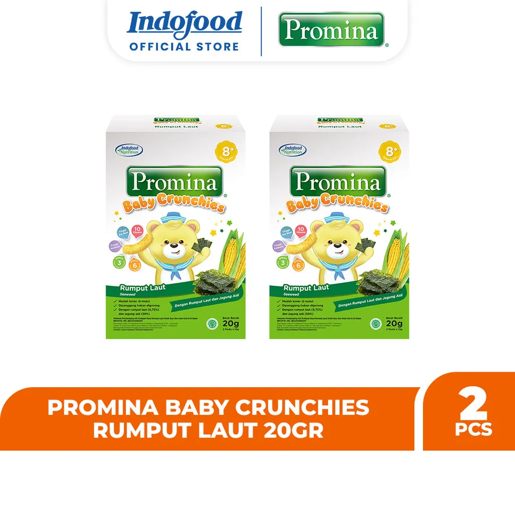 2 PCS - Promina Baby Crunchies Rumput Laut 20 Gr