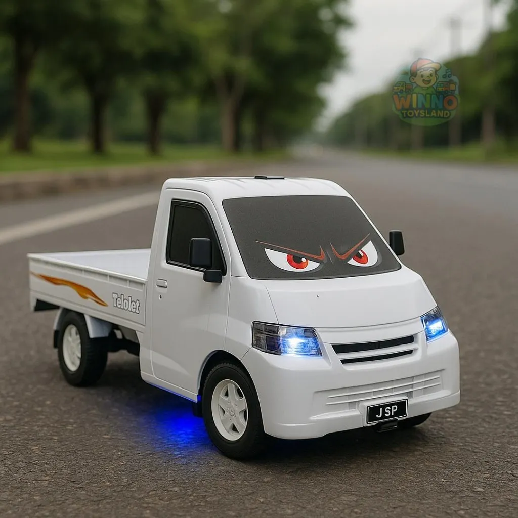 Mobil Mainan Anak Pick Up Grandmax | Ada Lampu Musik | Baterai AA | Putih & Hitam