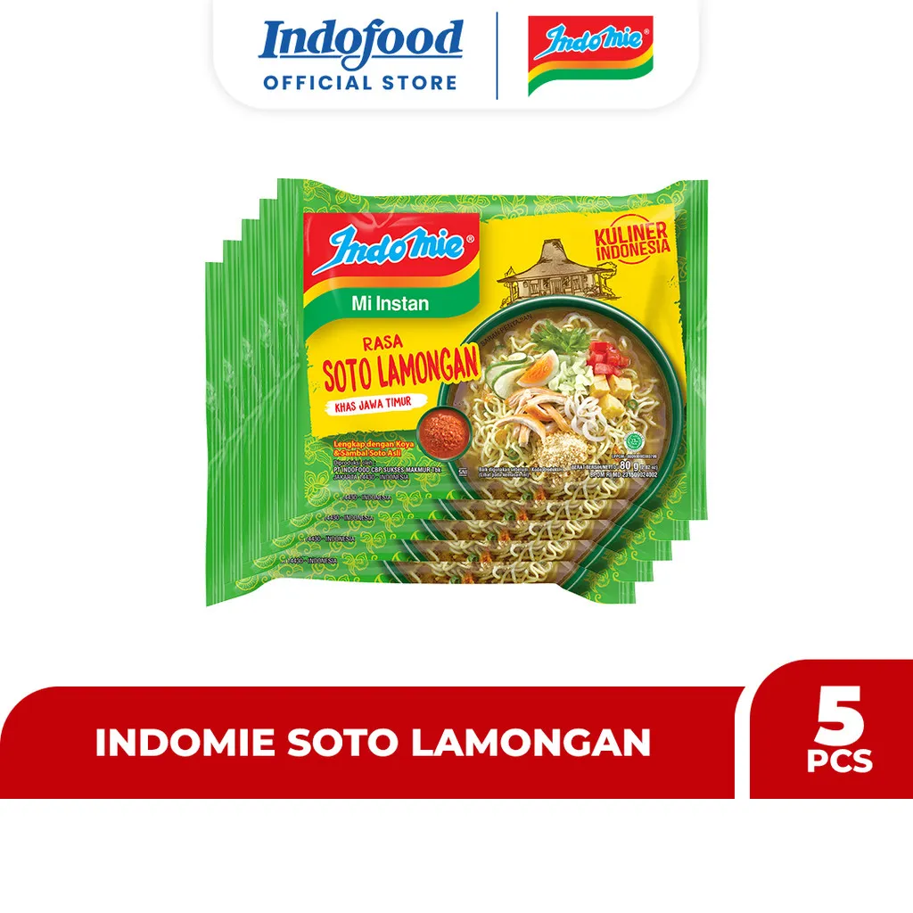 5 PCS - Indomie Soto Lamongan 80 Gr