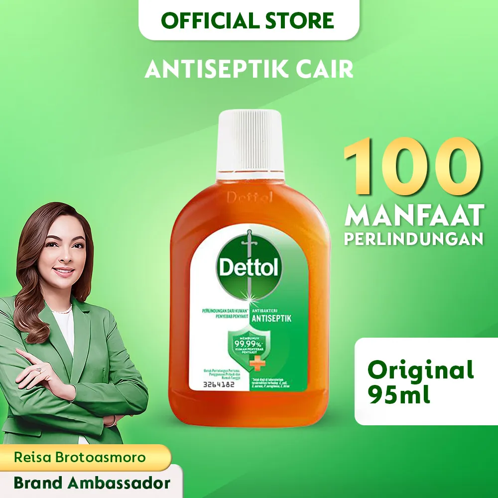 Dettol Cairan Antiseptik Disinfektan 95ml Bottle - Antiseptic Liquid
