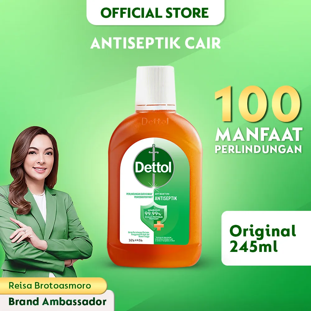 Dettol Cairan Antiseptik Disinfektan 245ml Bottle - Antiseptic Liquid