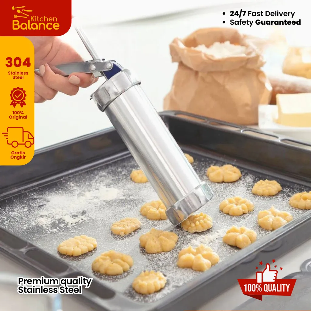 Kitchen Balance Cetakan Kue Kering 10 Model Stainless Steel BGJ01