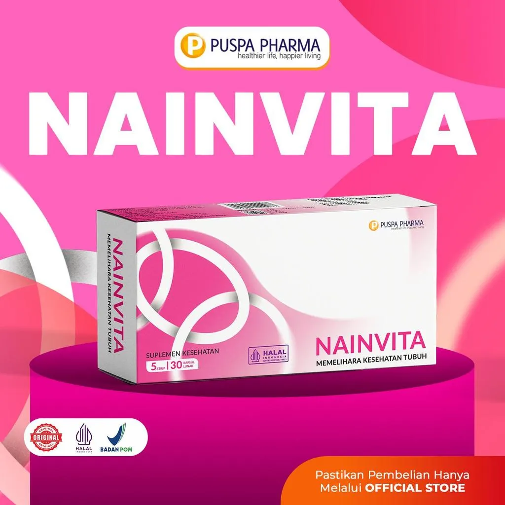 NAINVITA - SUPLEMEN KESEHATAN TUBUH - VITAMIN & MINERAL - 30 CAPSULE/BOX