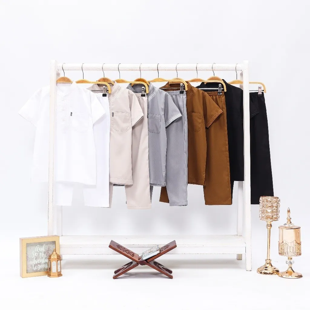 Chiciko - Setelan Koko Anak Laki-Laki Full Bordir Lengan Panjang Usia 1-14 Tahun Bahan Toyobo Fodu