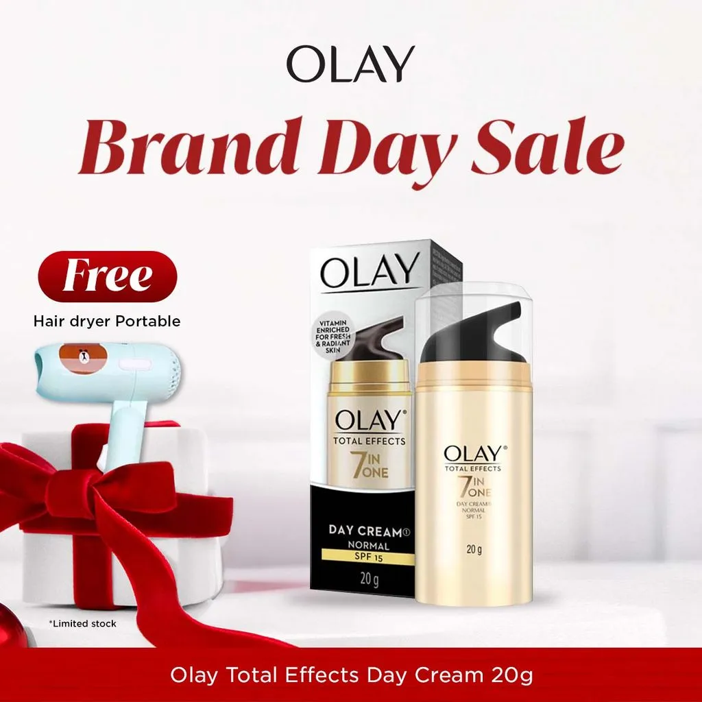 Olay Total Effects 7in1 Day Cream SPF 15 Niacinamide Skincare Antiaging Moisturizer 20g