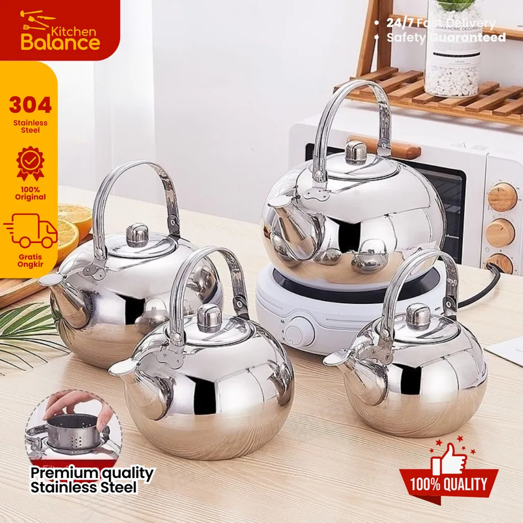 Kitchen Balance Teko Ceret Stainless Teko Tea Mini SH02