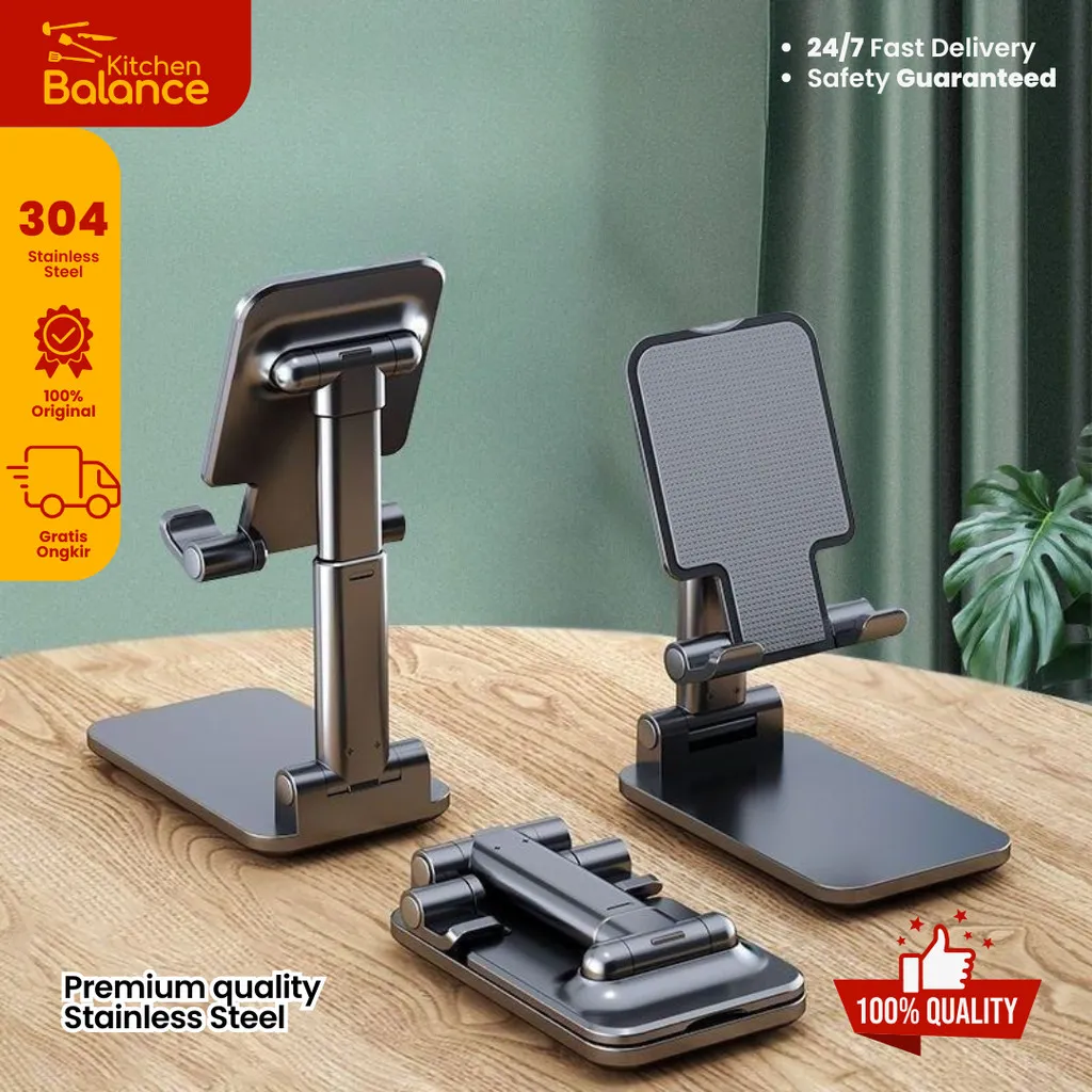 Kitchen Balance Holder Handphone Meja Lipat Adjustable ZJ02