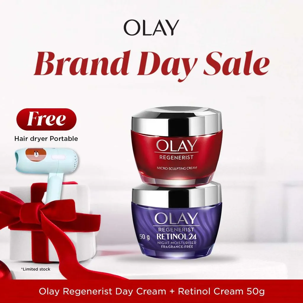 Olay Regenerist Micro Sculpting Day Cream + Retinol 24 Night Cream Niacinamide Skincare Antiaging 50g
