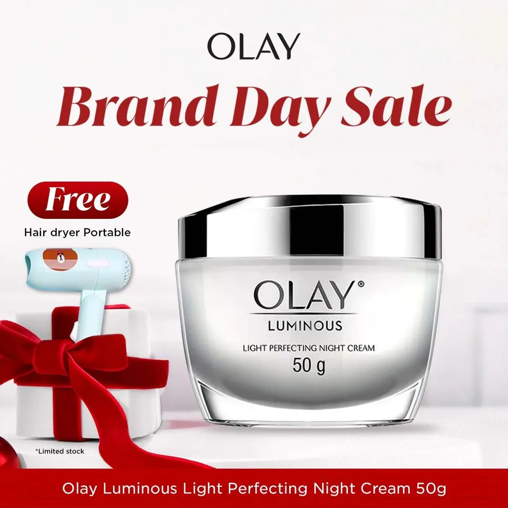 Olay Luminous Light Perfecting Niacinamide Night Cream Skincare Antiaging 50gr