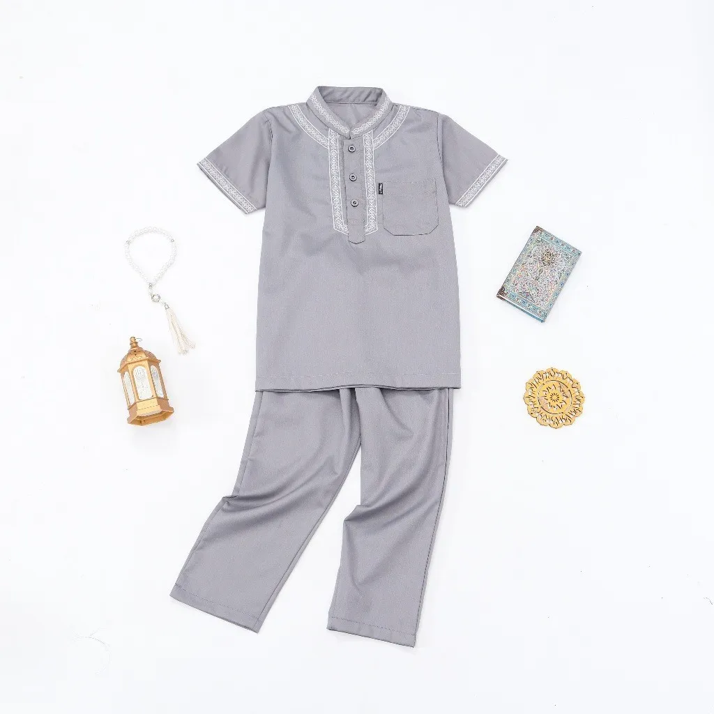 Chiciko - Baju Koko Anak Laki Laki Lengan Pendek Usia 1 - 14 Tahun Model Bordir Barong Bahan Toyobo