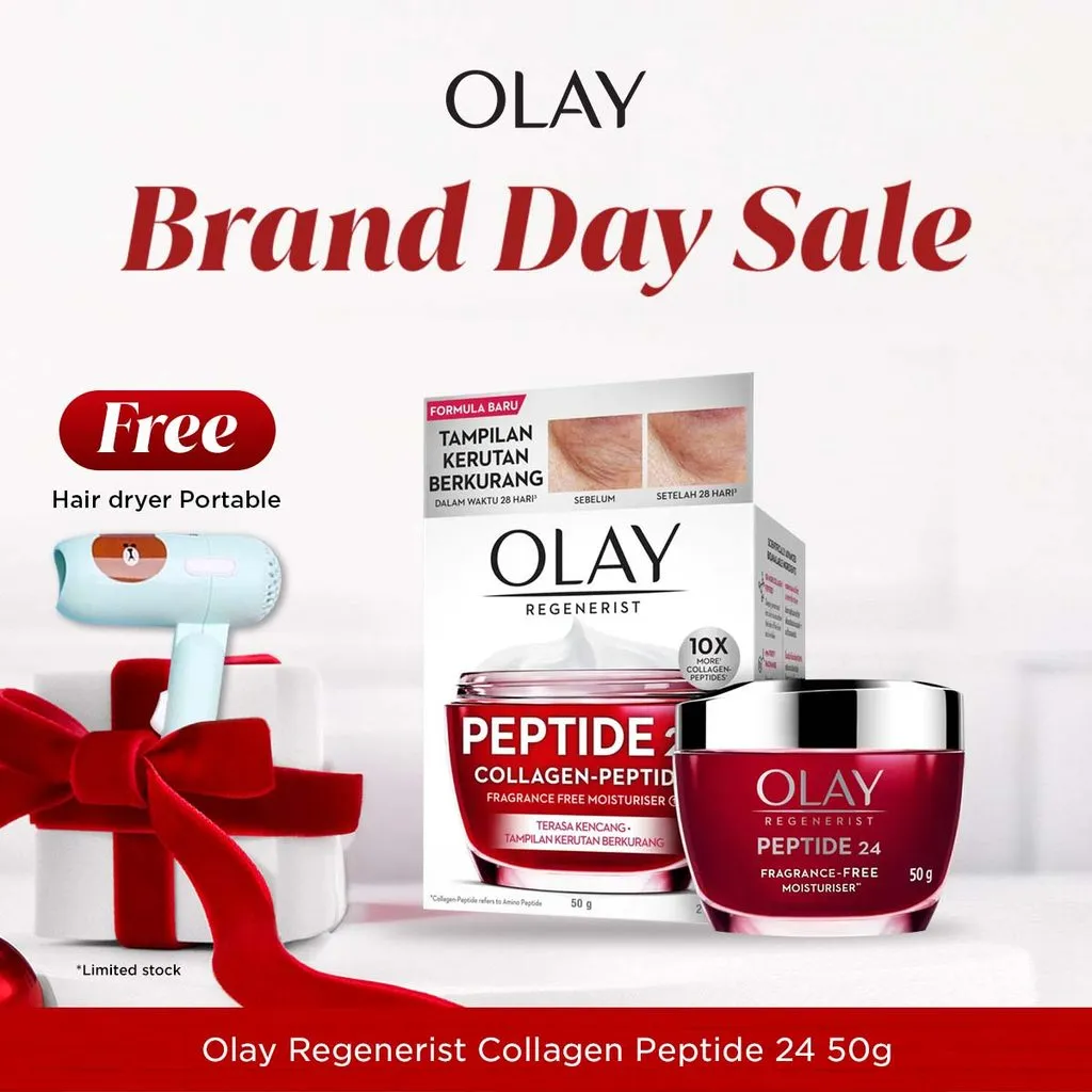 Olay Regenerist Collagen Peptide 24 Cream Skincare Perawatan Wajah Antiaging 50g