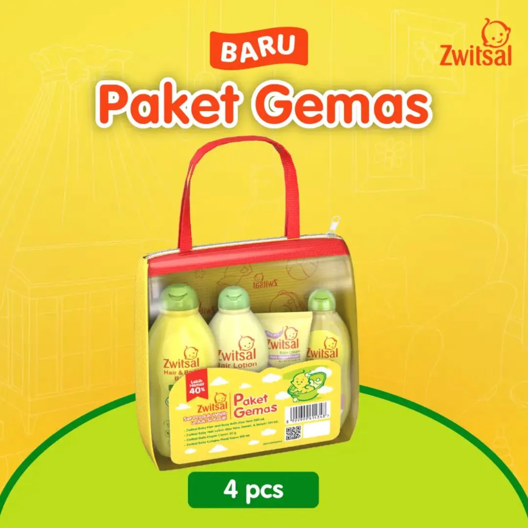 ZWITSAL Paket Gemas - Paket Perawatan Kulit Bayi Gratis Pouch