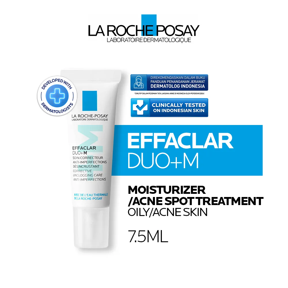 La Roche Posay Effaclar Duo+M Moisturizer 7.5ml Acne/ Oily Skin - Pelembab Wajah Jerawat/ Berminyak