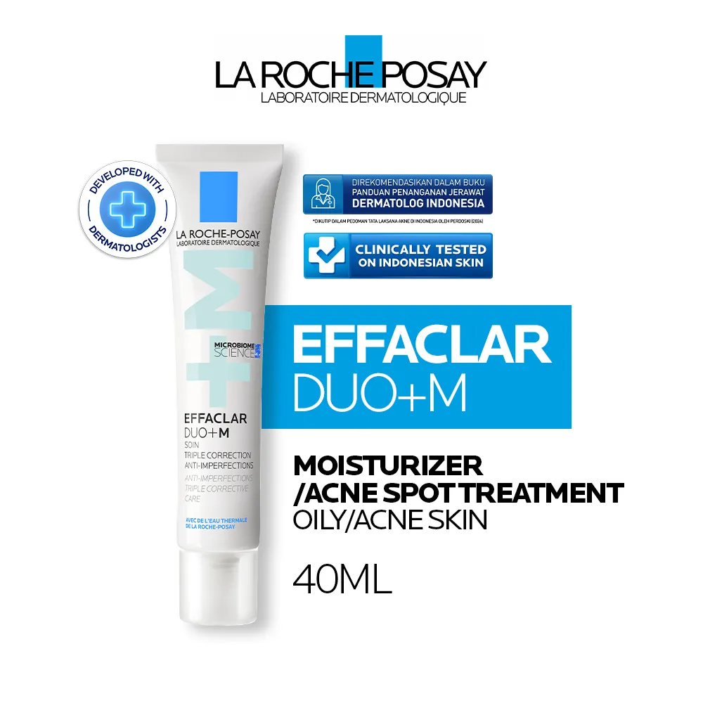 La Roche Posay Effaclar Duo+M Moisturizer 40ml Acne/ Oily Skin - Pelembab Wajah Jerawat/ Berminyak