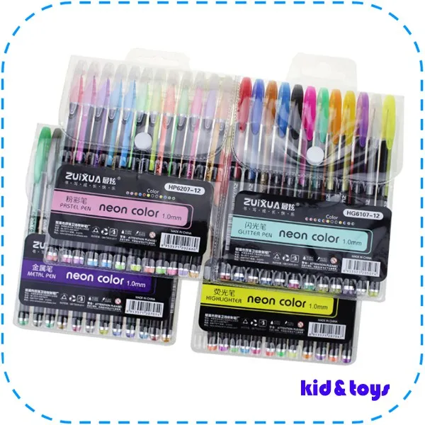 Pulpen Gel Warna Warni 1 Set Erasable Pen Rainbow Pen