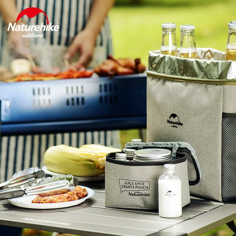 Outdoor Indonesia - 000236 - Tempat Bumbu Set 6 PCS with Tas Travel Camping Box - Naturehike