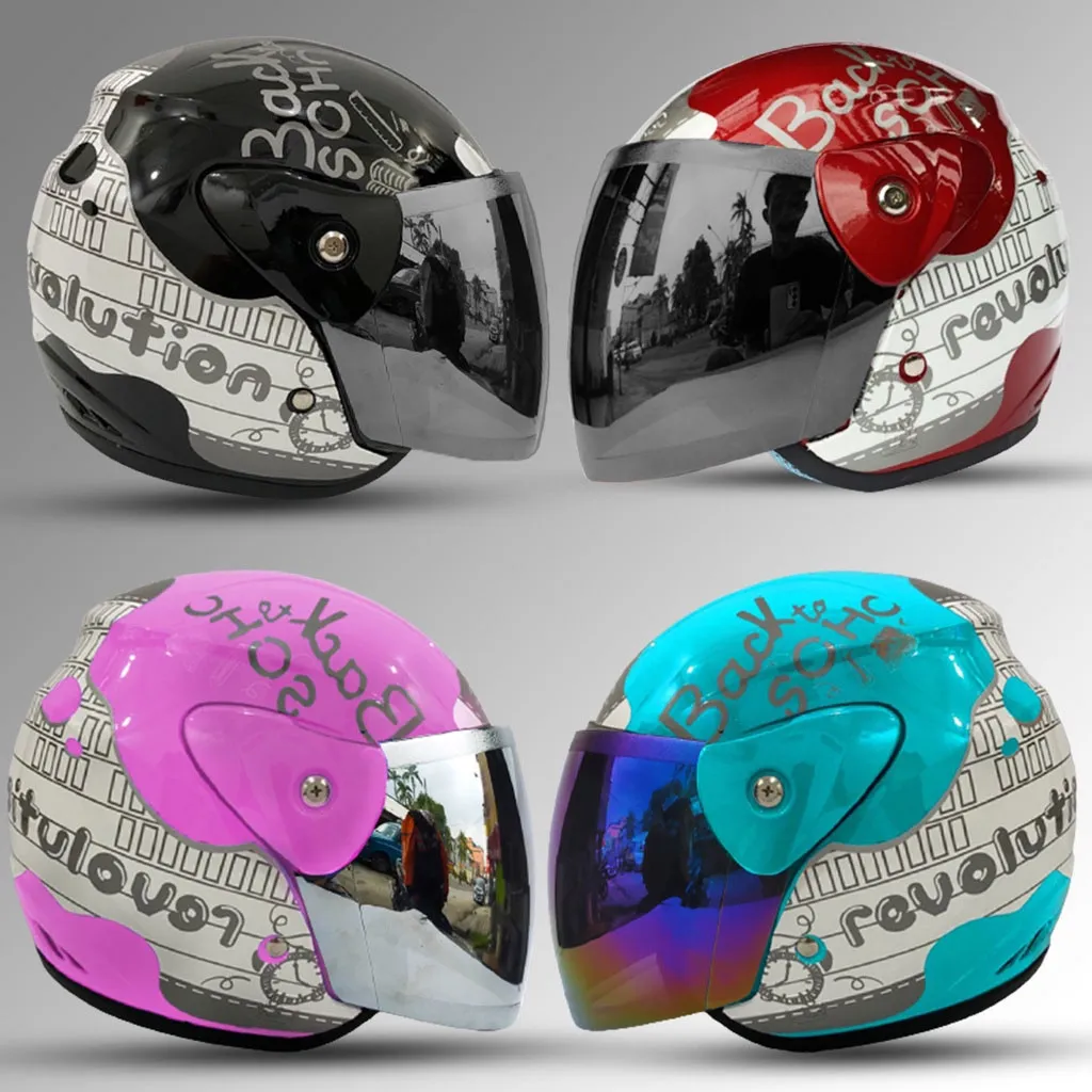 Helm Half Face Dewasa Mirip Seperti Helm GM Original Motif NOTE Beck To School -COD